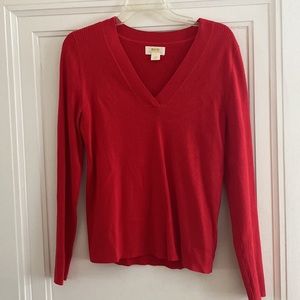 Maeve from Anthropologie Red ribbed sweater L